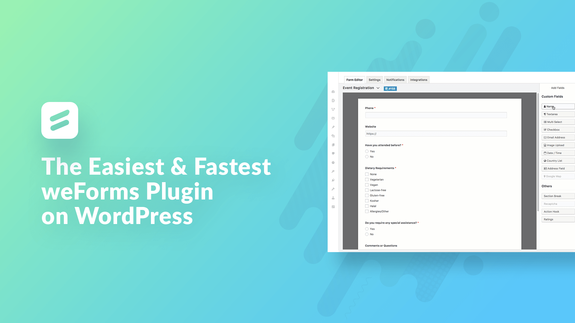 The difference here is that it gives you access to more free features than most . Weforms 8211 The Fastest Free Contact Form Plugin For Wordpress Is Here Wedevs