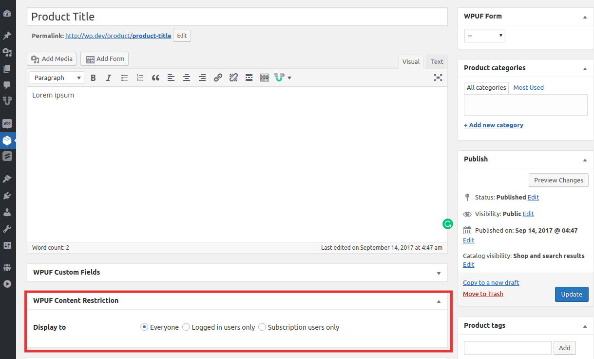 Restrict content by user role. How To Restrict Content On Wordpress Using Wp User Frontend Pro Wedevs