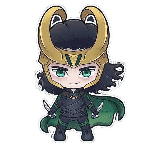 Loki Chibi Vinyl Sticker