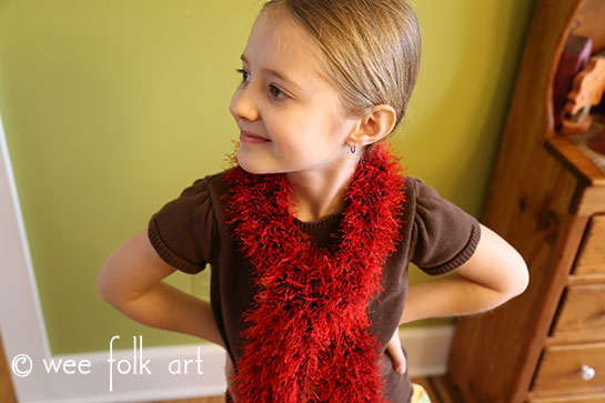 fuzzy scarf knitting pattern