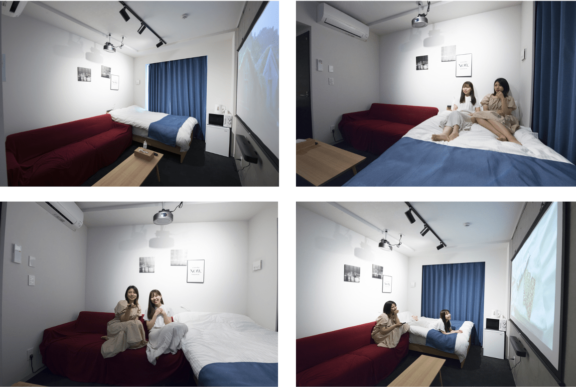 大型スクリーンで映画見放題！“泊まれる映画館”が東京・羽田にオープン