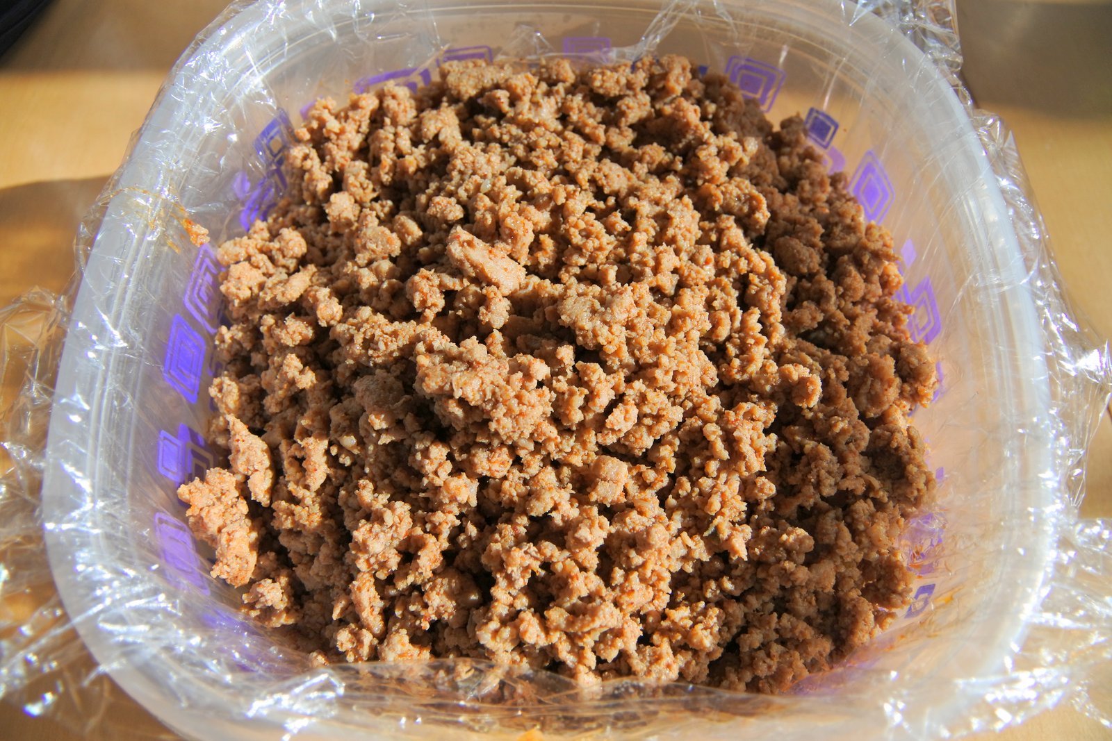 Cool and pack the ground turkey