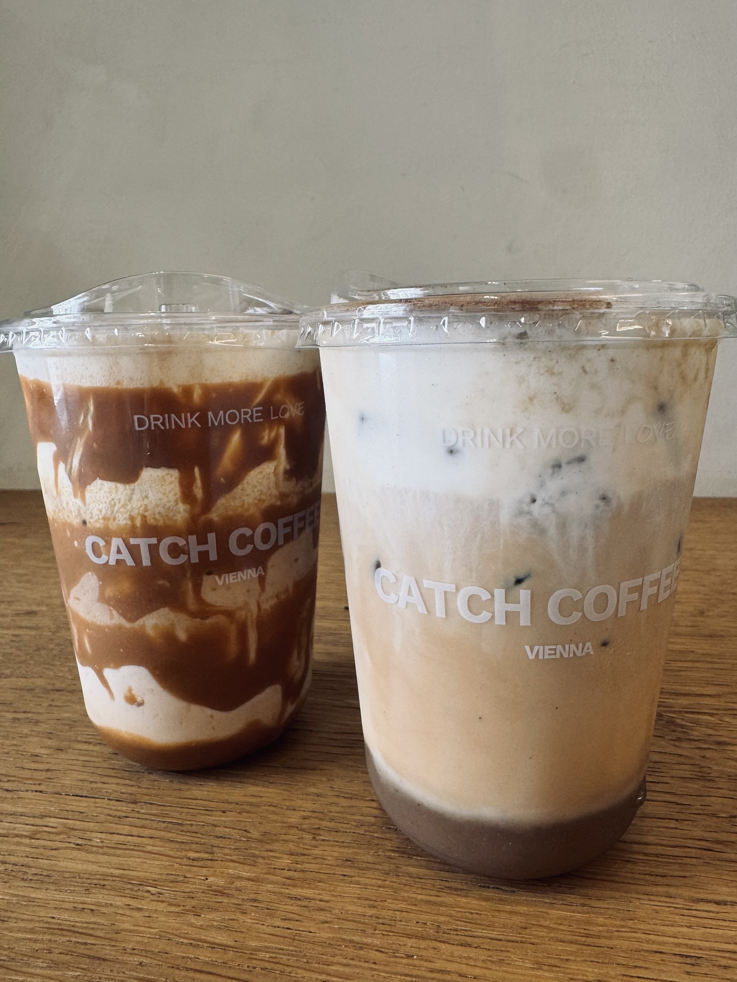 Catch Coffee iced lattes in Vienna