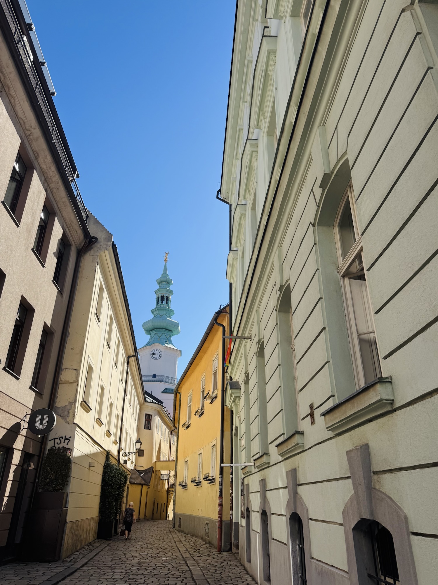 Alley with St. Michael's Gate in the back drop