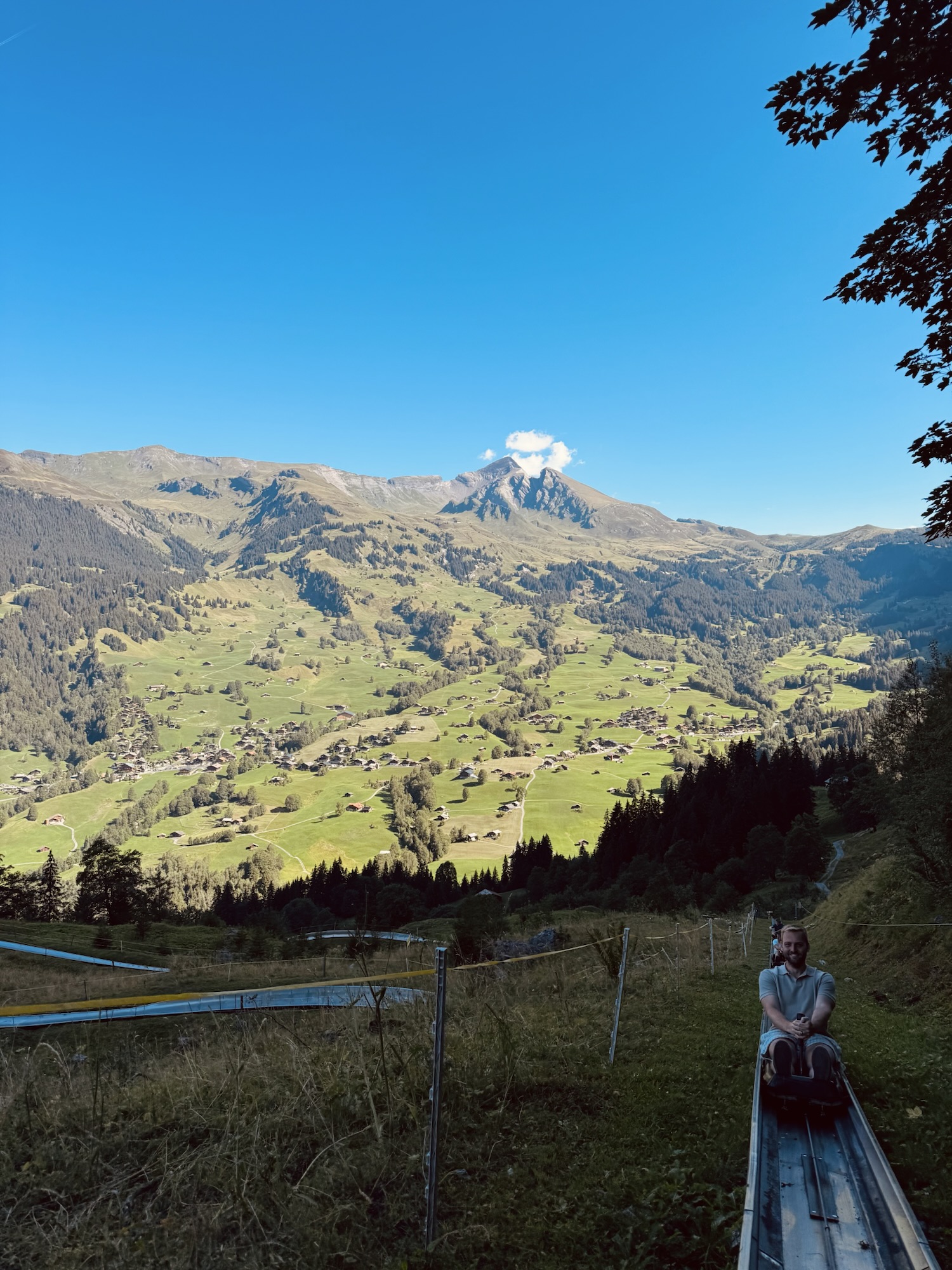 Pfingstegg Grindelwald Switzerland toboggan ride in the mountains