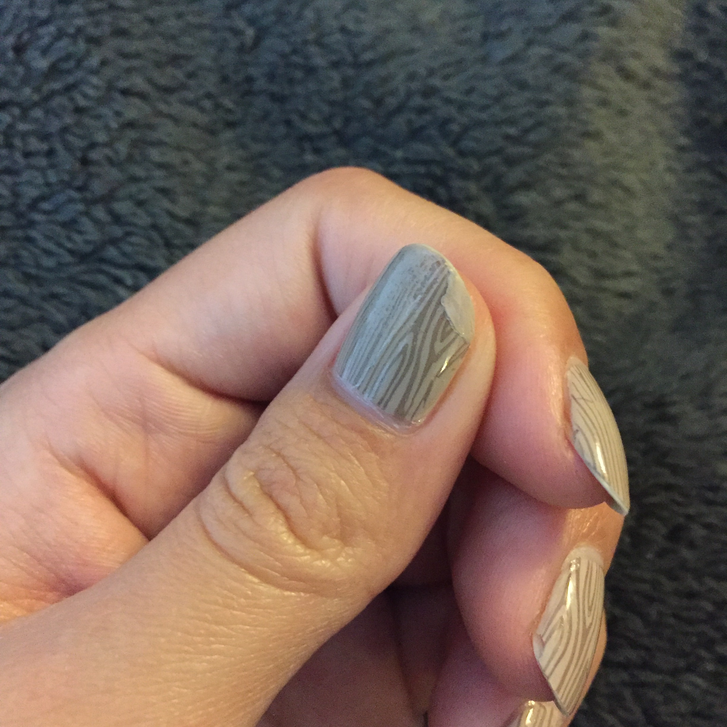 I filled in the chipped area with some more polish