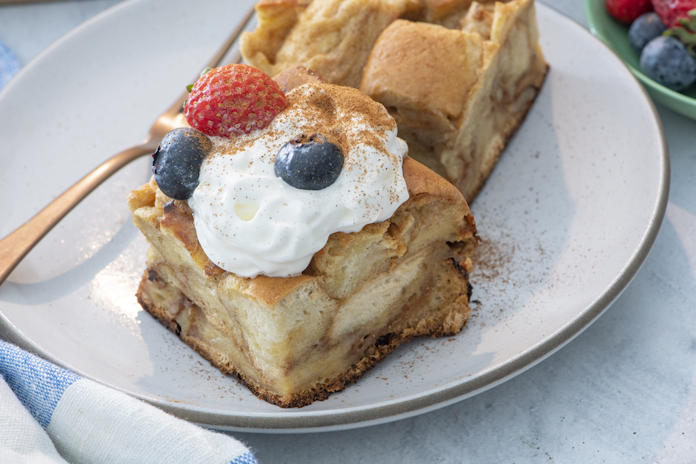 Challah bread pudding