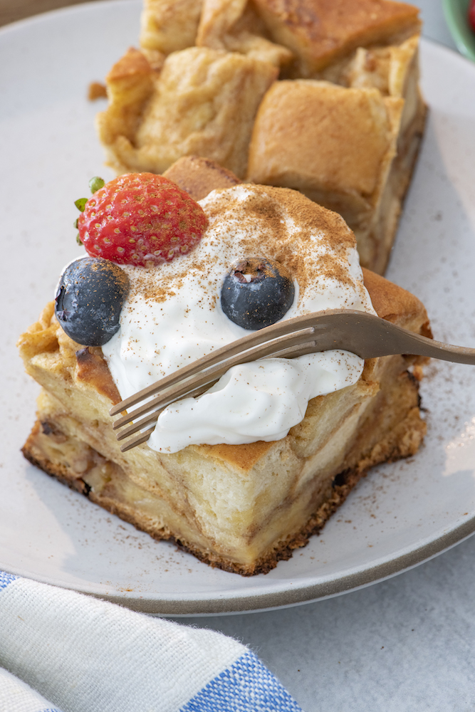 Challah bread pudding