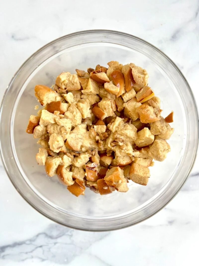 Challah bread pudding