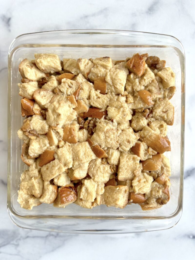 Challah bread pudding