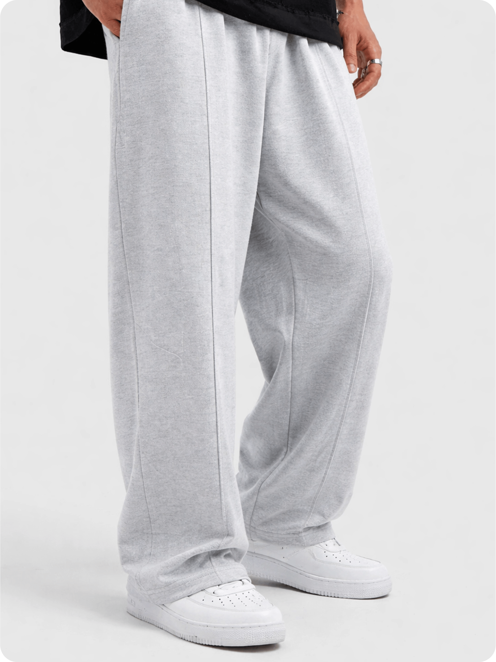 Heather Grey Plain Trouser
