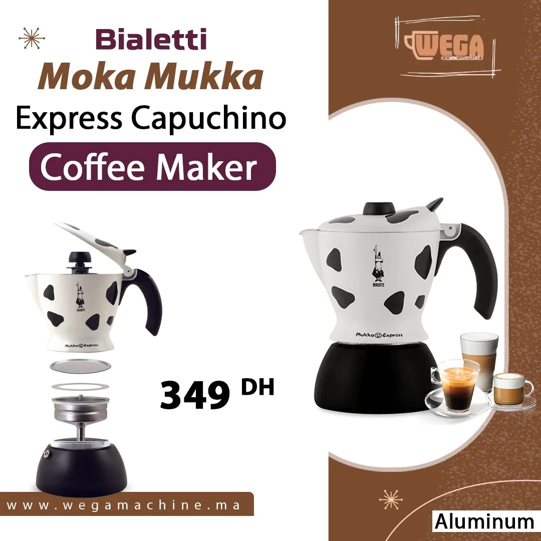 Bialetti 0003418EXPMR Mukka Express Cafe Et Cappuccino wegamachine