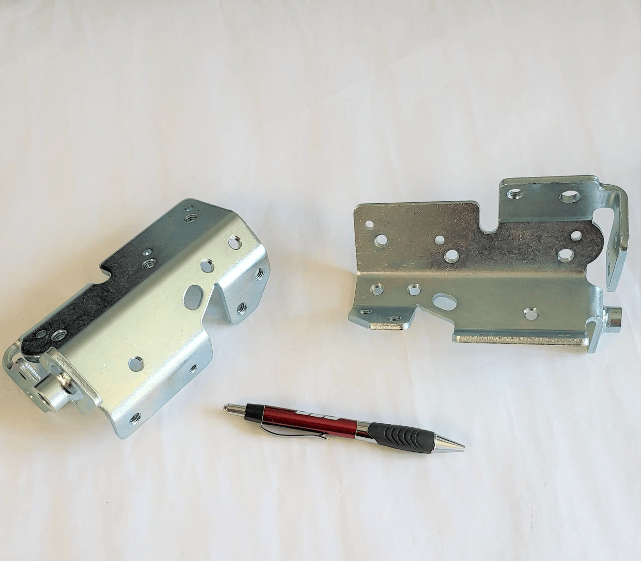 Stamped metal hinge brackets