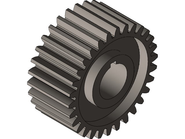 3D model of a custom spur gear