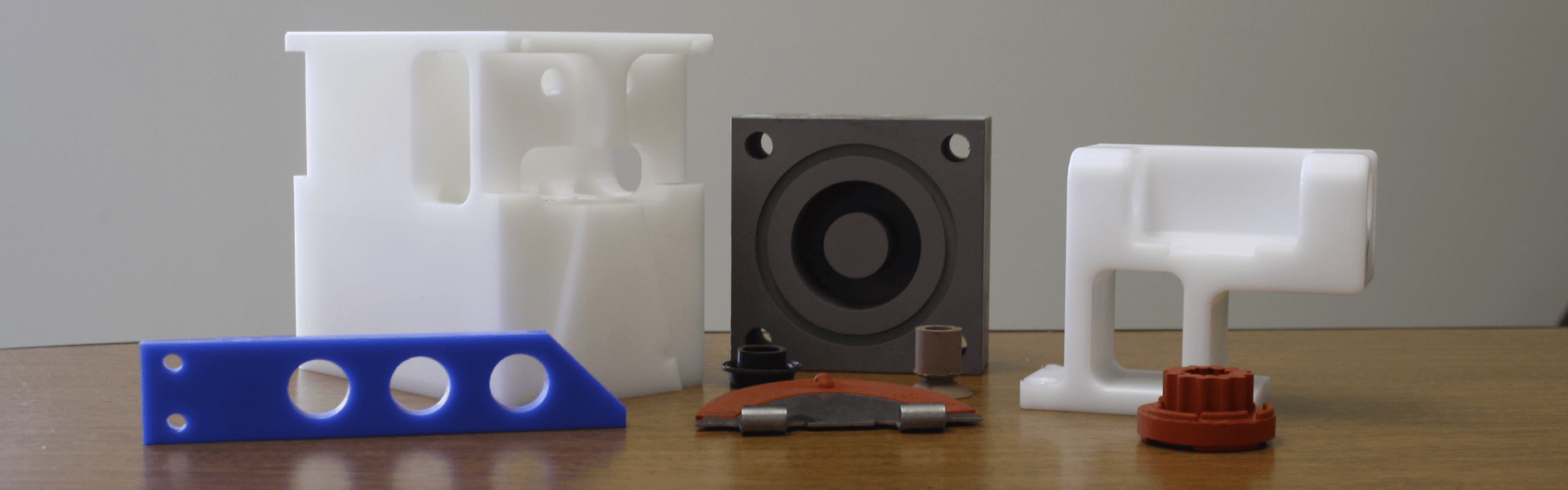 Machined plastic components