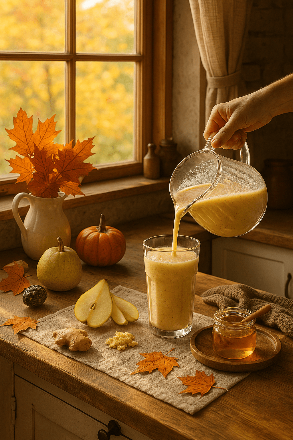 Pear Ginger Smoothie – Refreshing & Autumn-Inspired