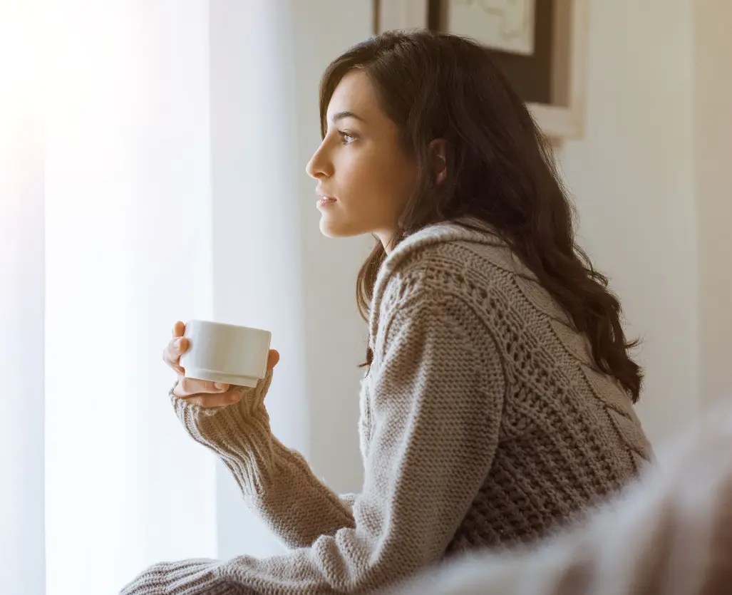 Woman in deep thought, I have been where you are