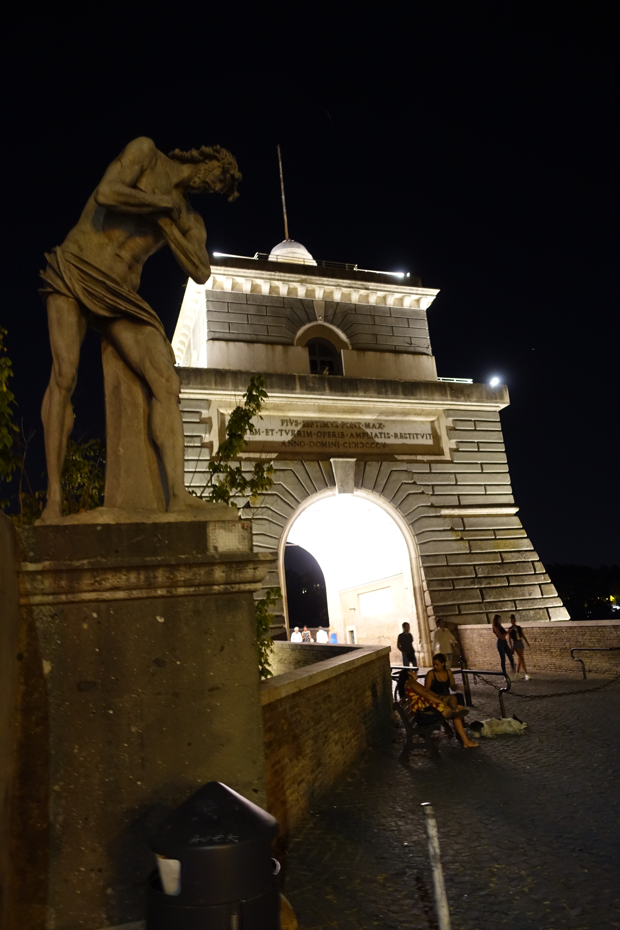Ponte Milvio statue as we head downtown (I don't know anything about it)