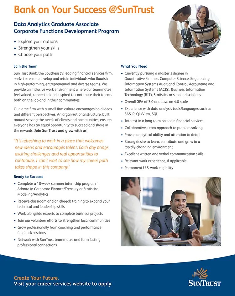 SunTrust Summer Associate Corporate Functions Development Program Final.i