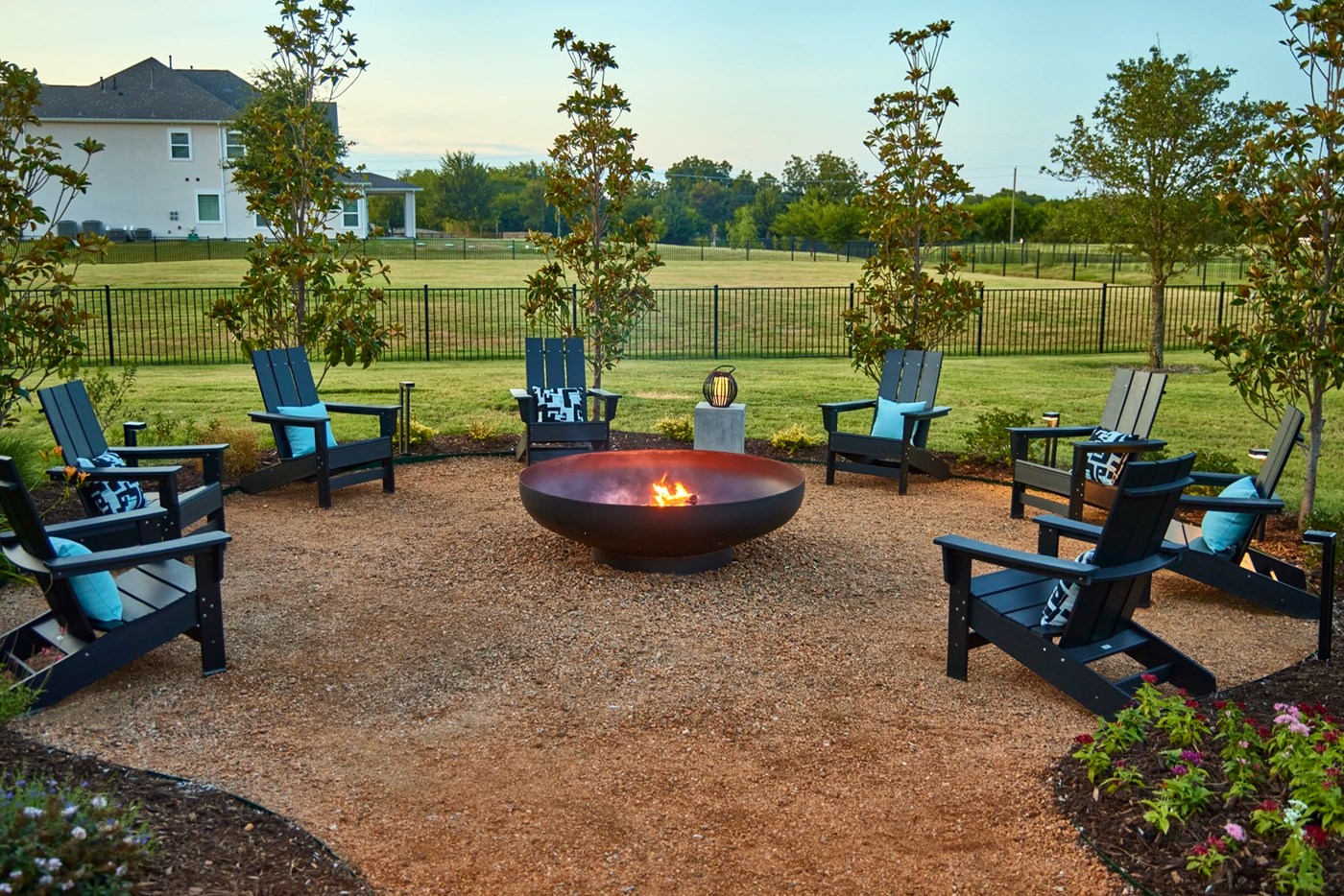 Weisz Selection Shade Structures, Landscape and Pools - fire pit in Fairview, TX