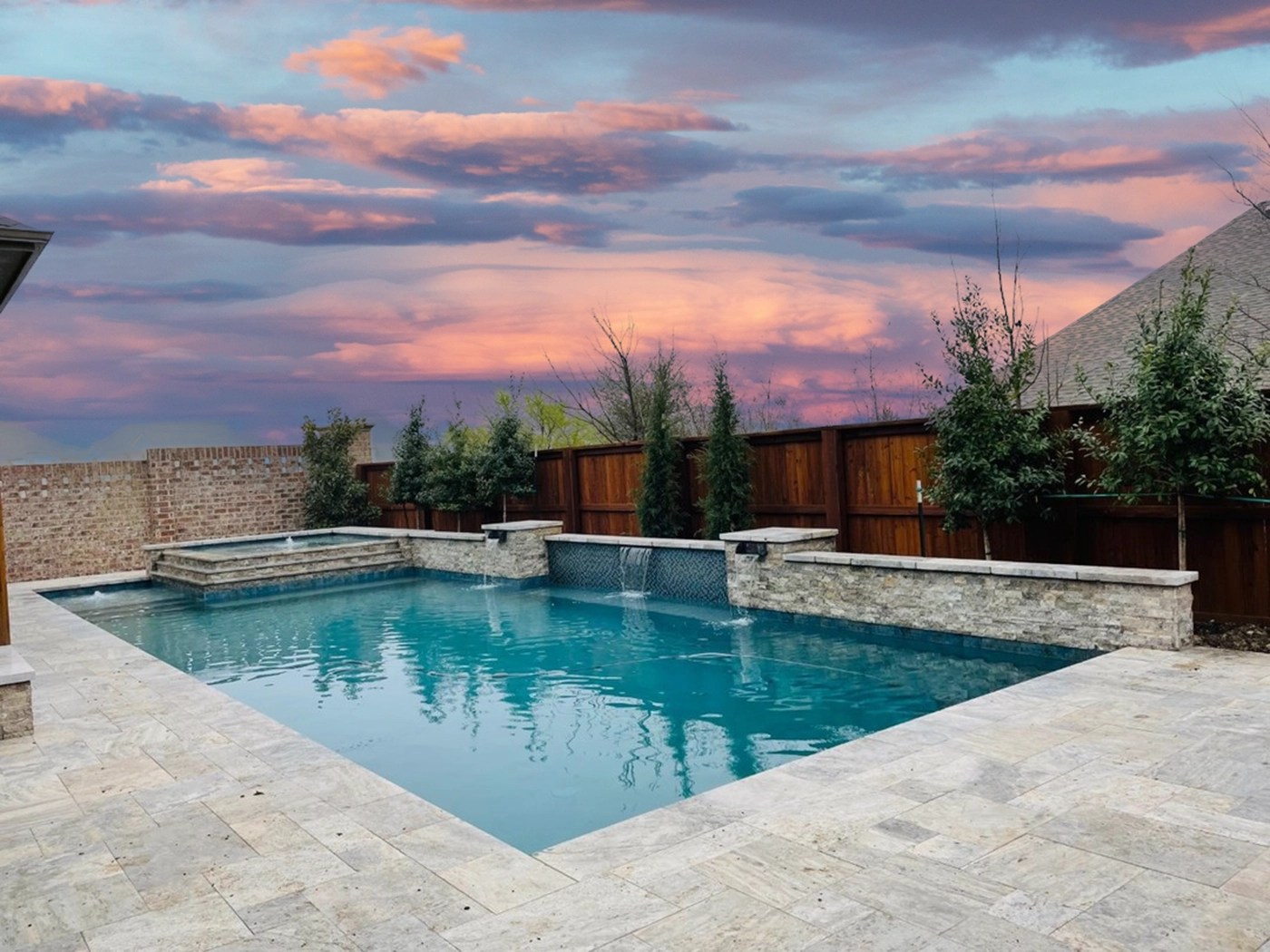 Weisz Selection - new pool and retaining wall in North Dallas