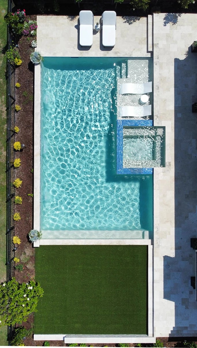 Weisz Selection - aerial view of a pool and turf