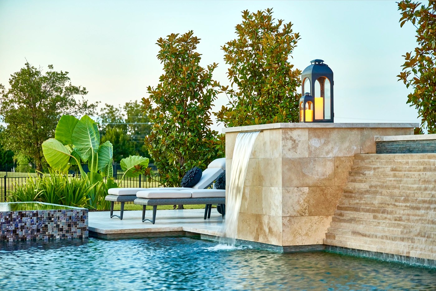 Weisz Selection Shade Structures, Landscape and Pools - sheer descent feature