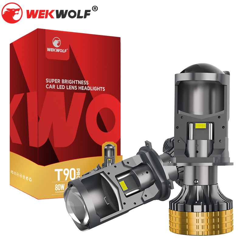 T90pro Series | H4/9003/HB2 High Power 80W/110W 12V-24V Hi/Lo Beam Mini Projector Lens LED Headlight Bulbs