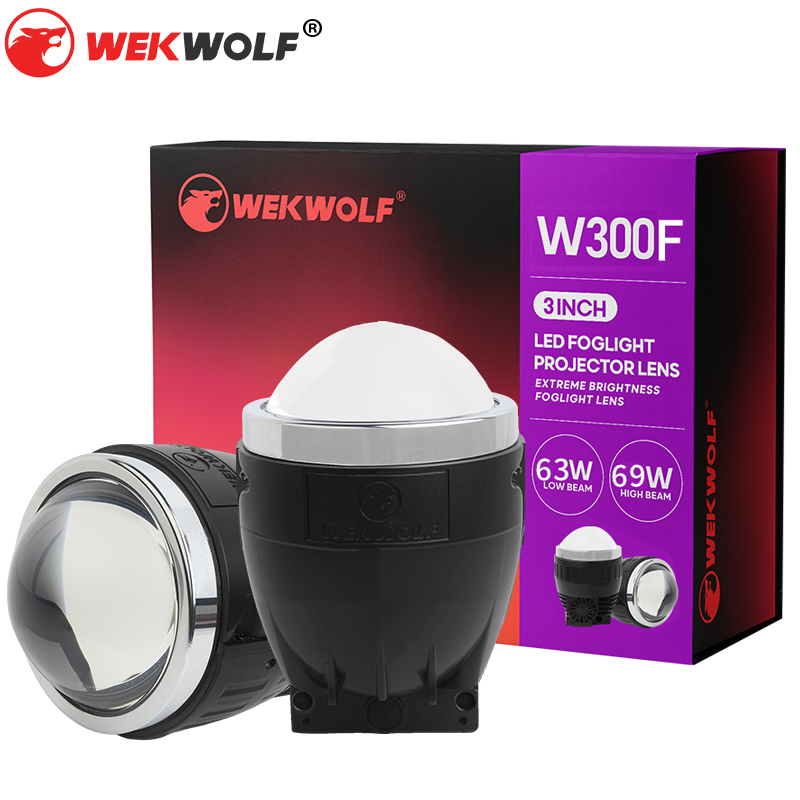 W300F Series | 3.0" Bi LED Fog Lamp Projector Lens Hi/Lo Beam Retrofit Fog Light 69W 6900LM