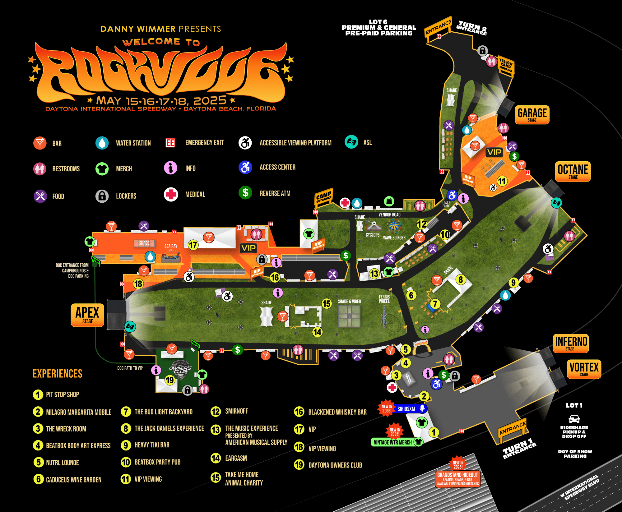 Festival Info Welcome To Rockville May 7 10 2026 Daytona Beach FL WTR25 FestivalMap 08 