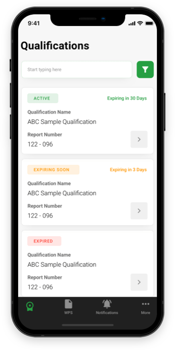 Welder Qualification Tracker - Gradient Images - Modern Retina Collection