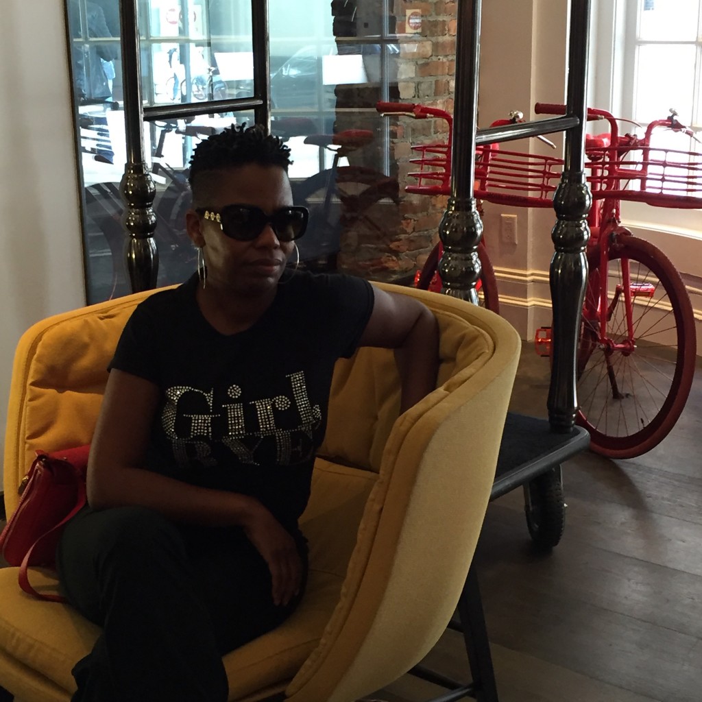In the hotel lobby