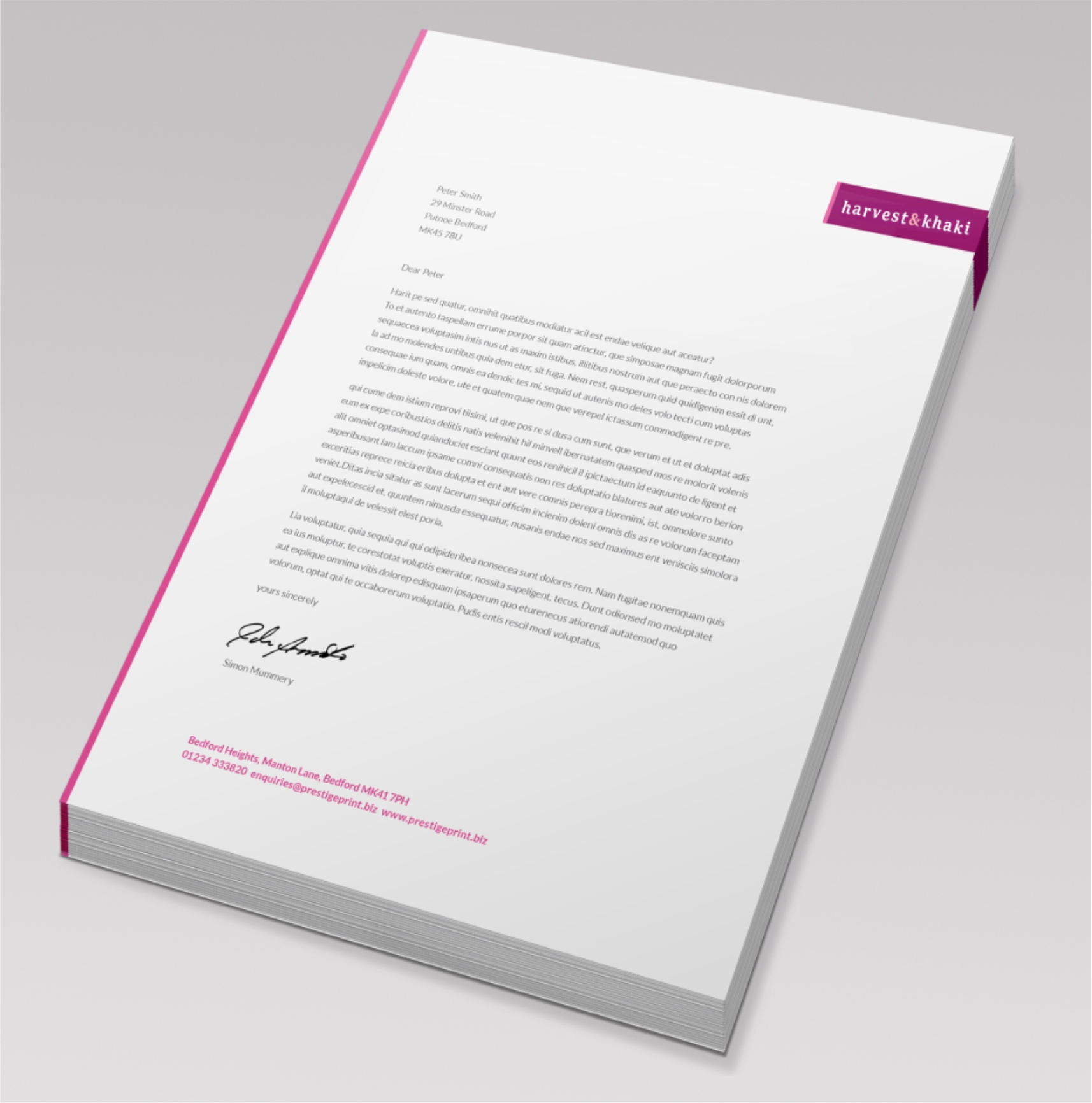 It's the paper used by . Letterheads Wells Printers