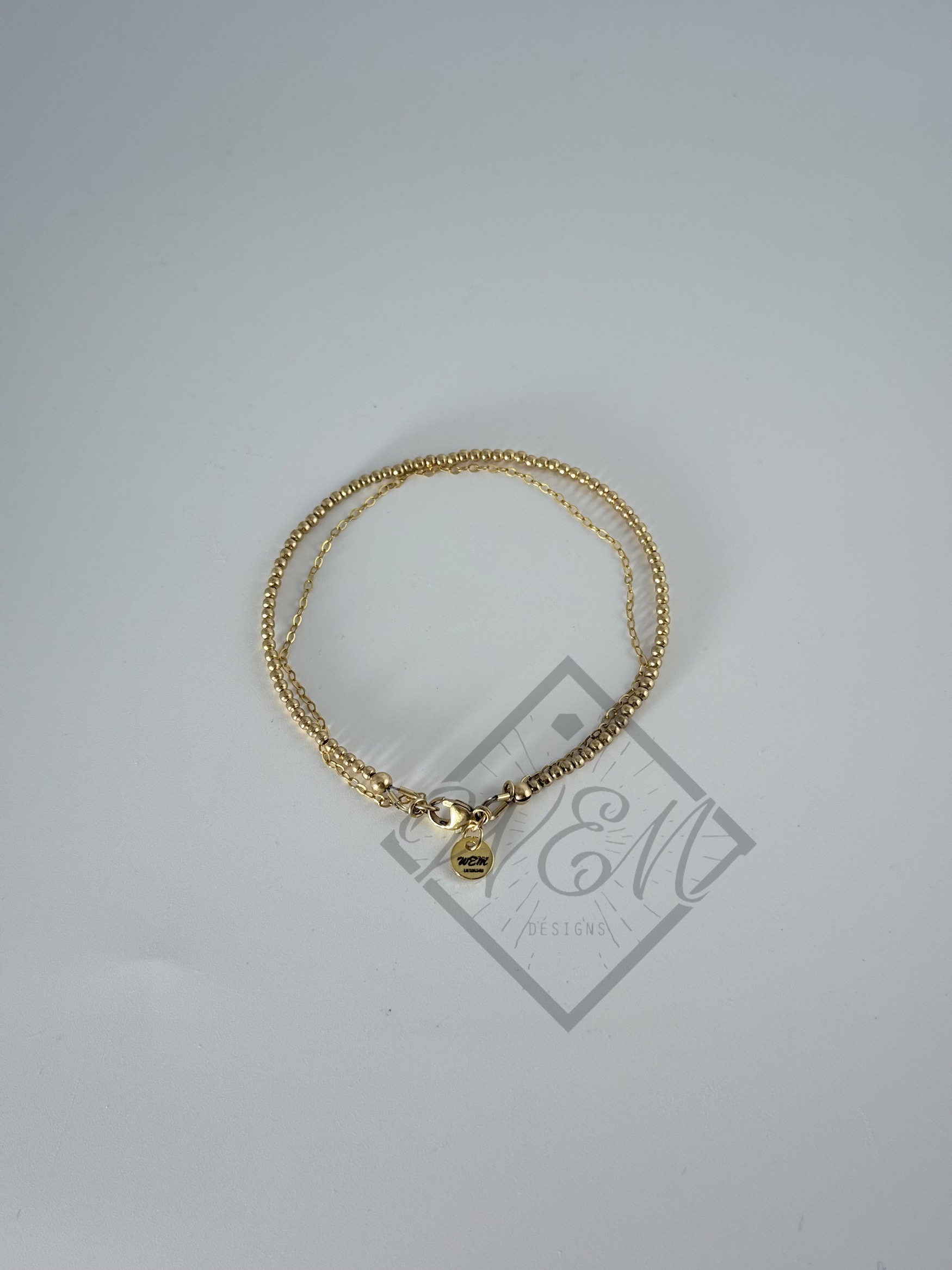 14K Yellow Gold Filled Double Strand Bracelet