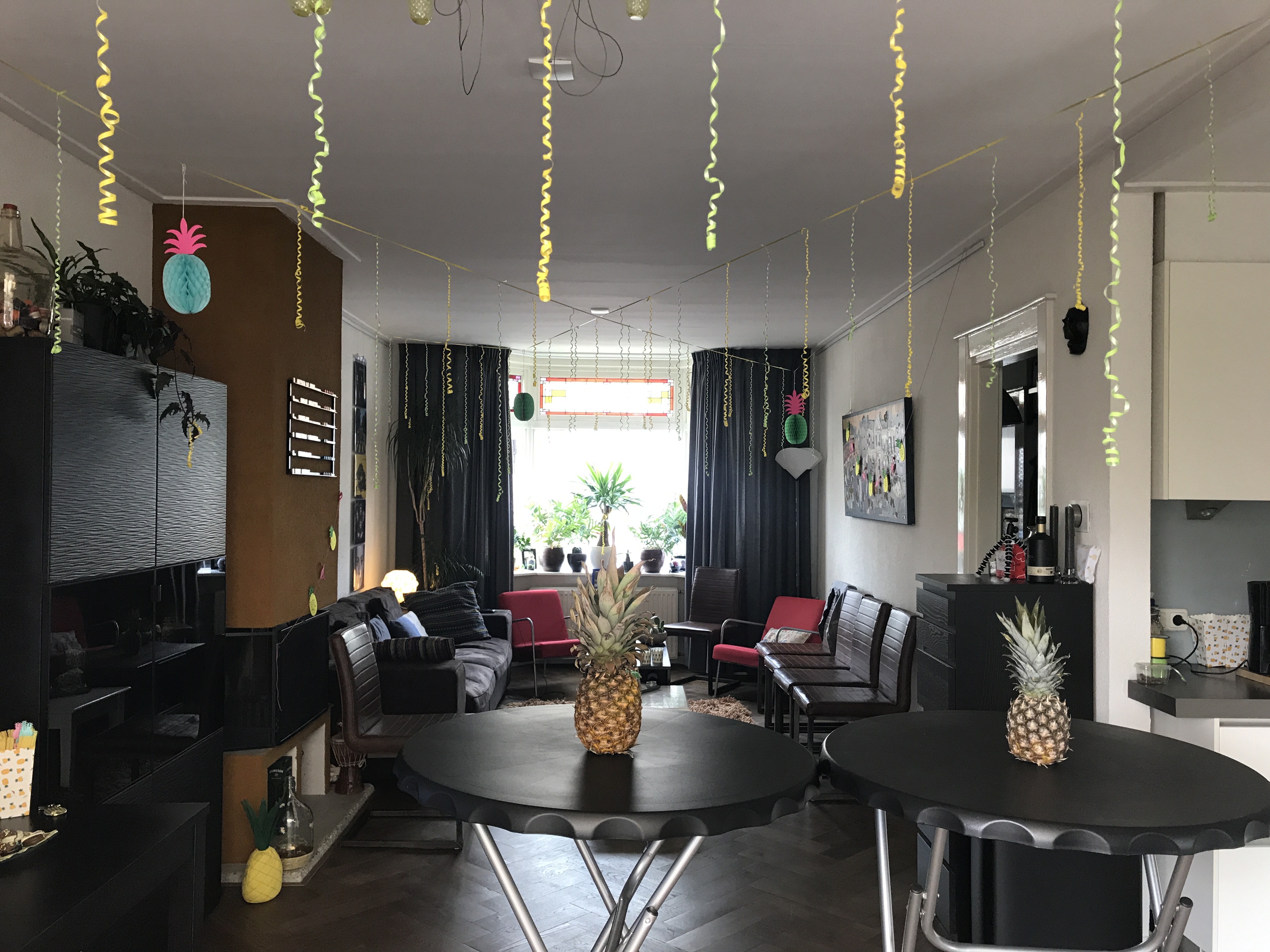 Versiering! En toen zaten we de hele avond buiten haha :(