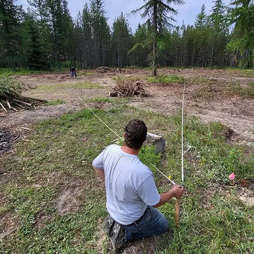 Excavation plot line