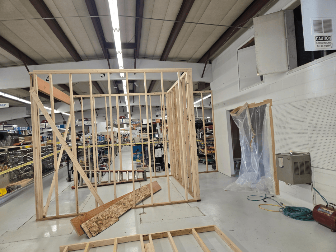 Western Implement showroom remodel progress 3