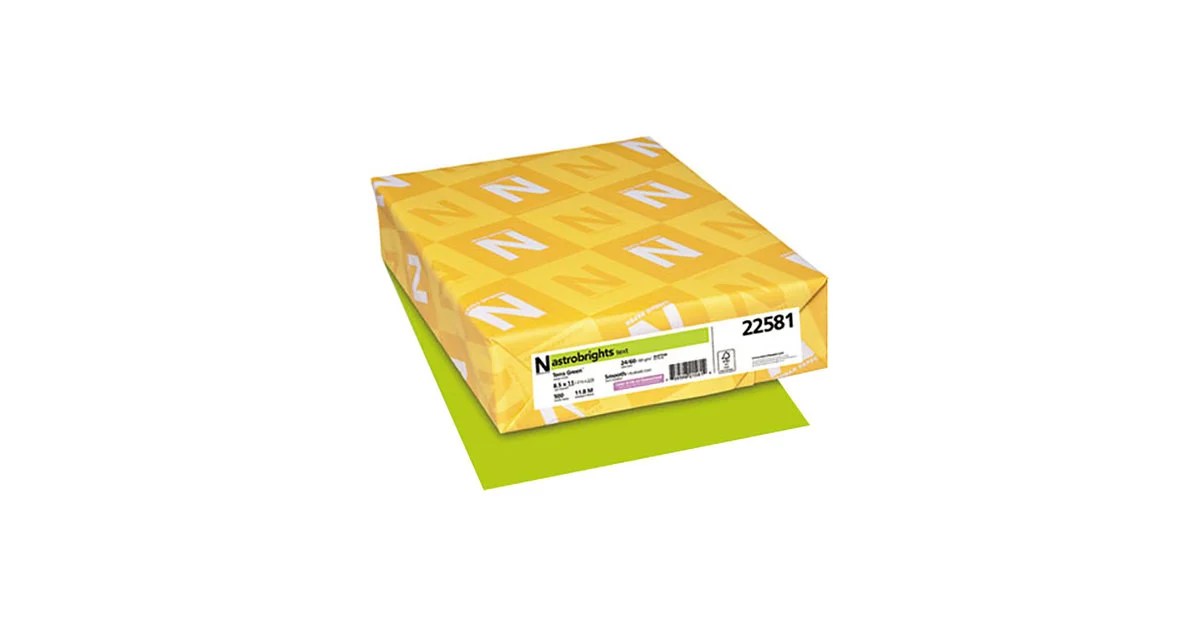 PAPER LETTER SIZE TERRA GREEN 24 LB