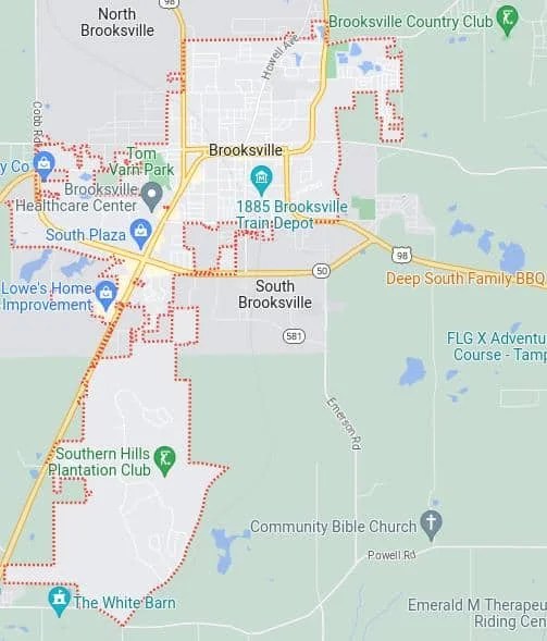 Florida Map Brooksville Map Brooksvill FL 