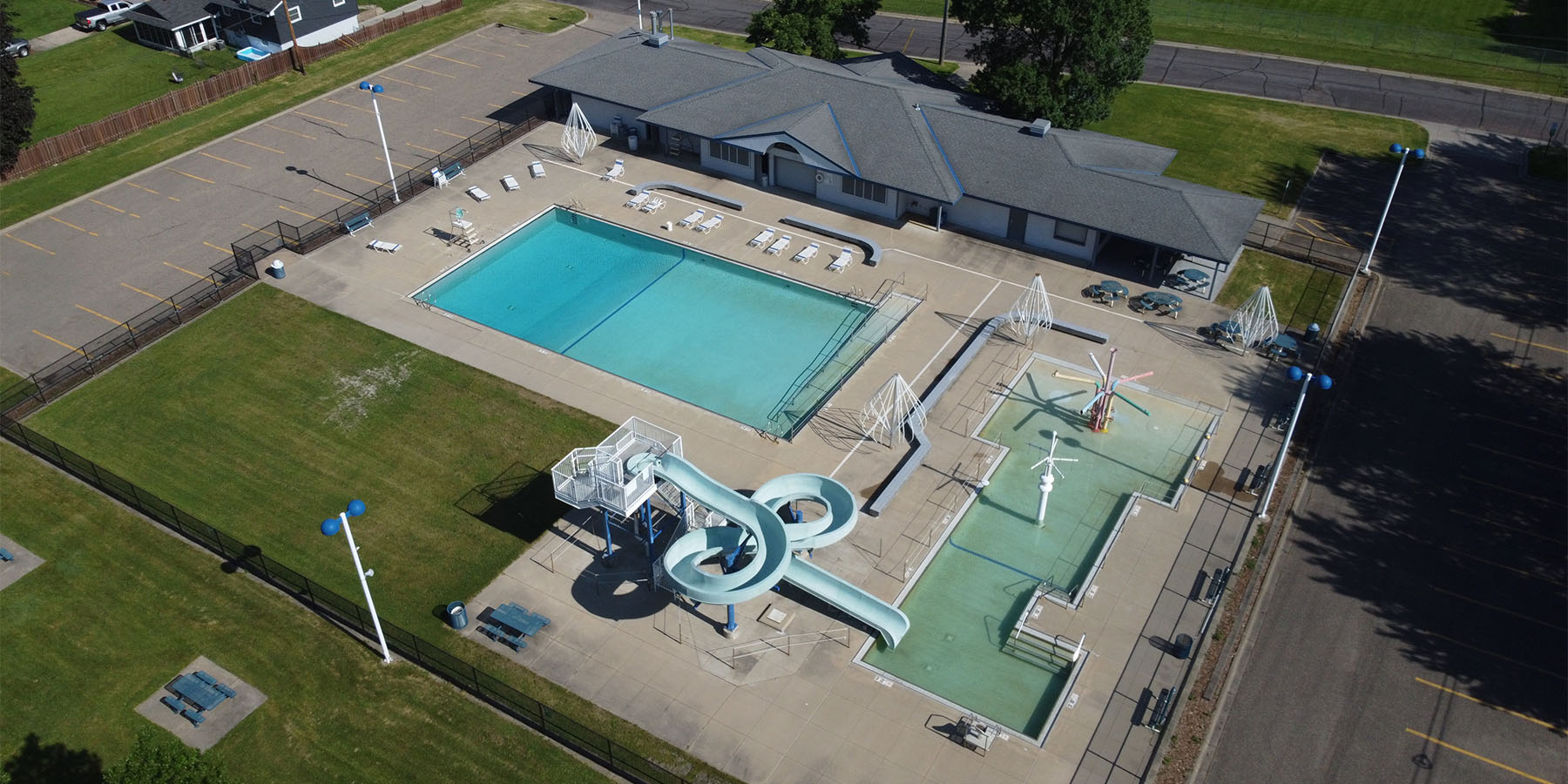 Aerial view of West St. Paul pool.