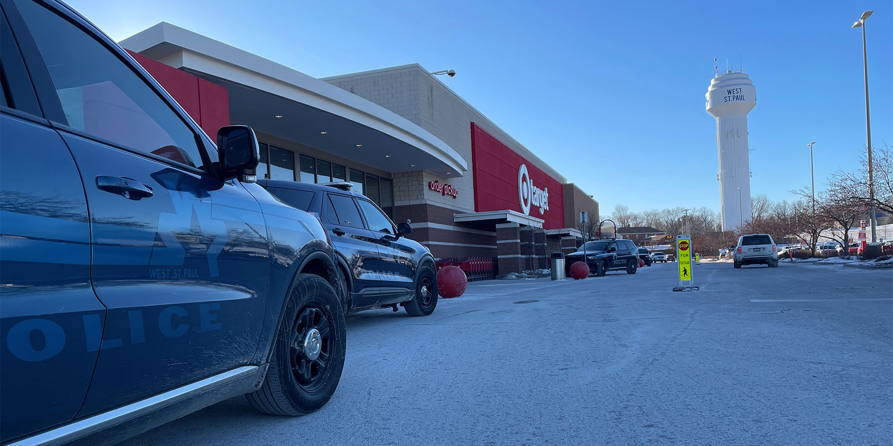 West St. Paul police cars in front of Target.