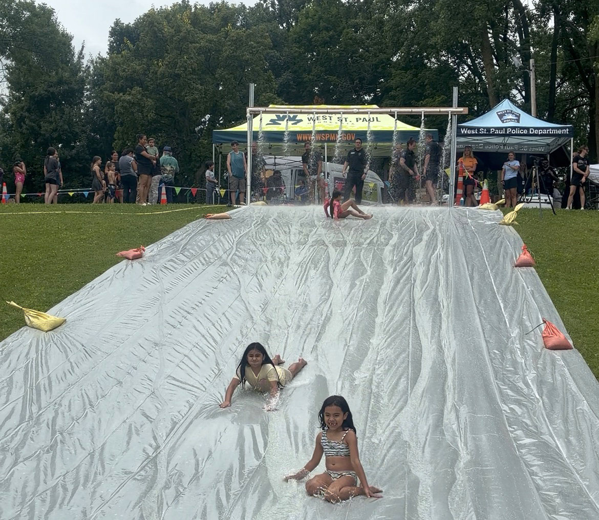 Slip 'n slide in West St. Paul