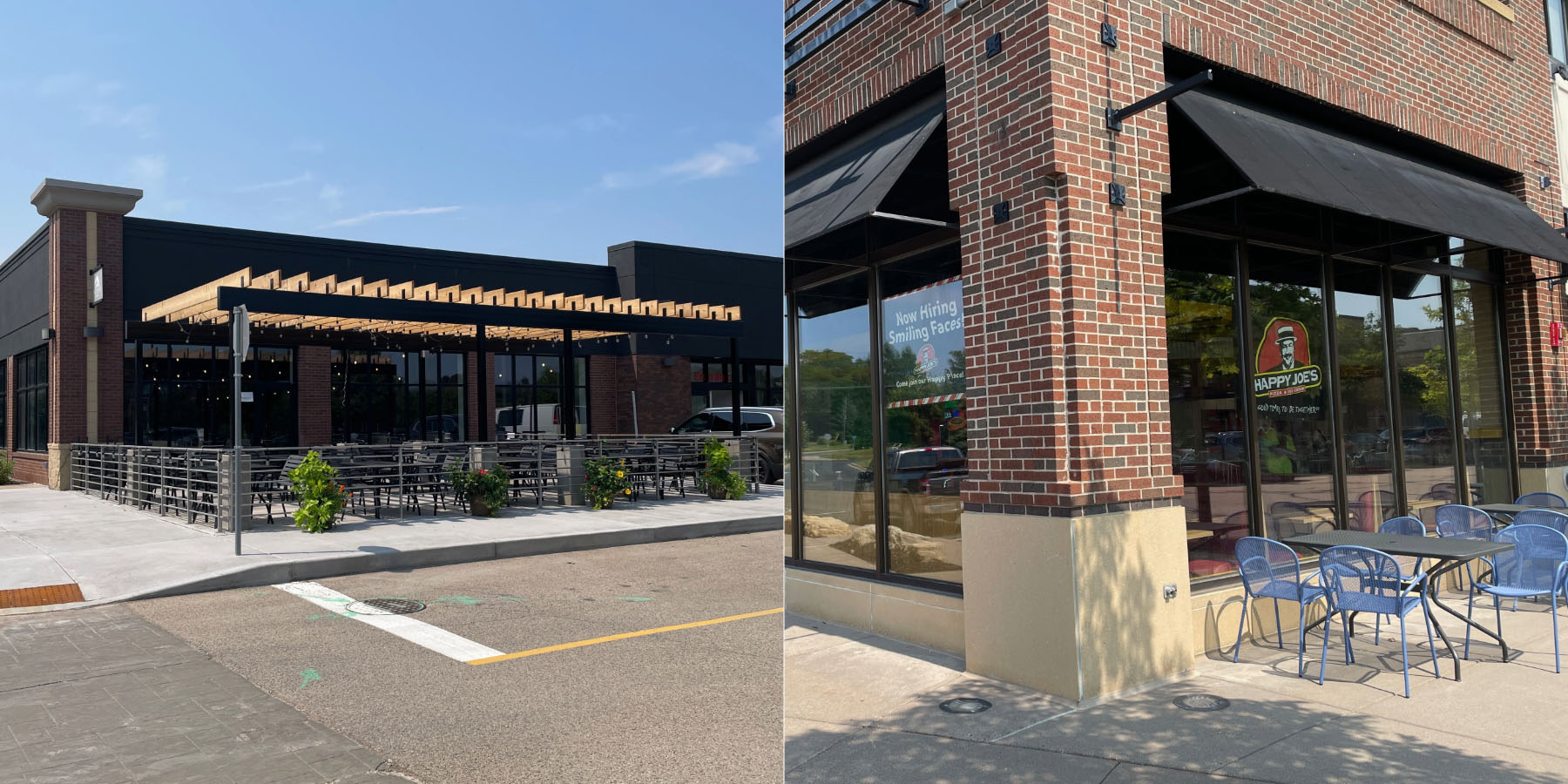 Bricksworth Beer Company and Happy Joe's Ice Cream and Pizza.