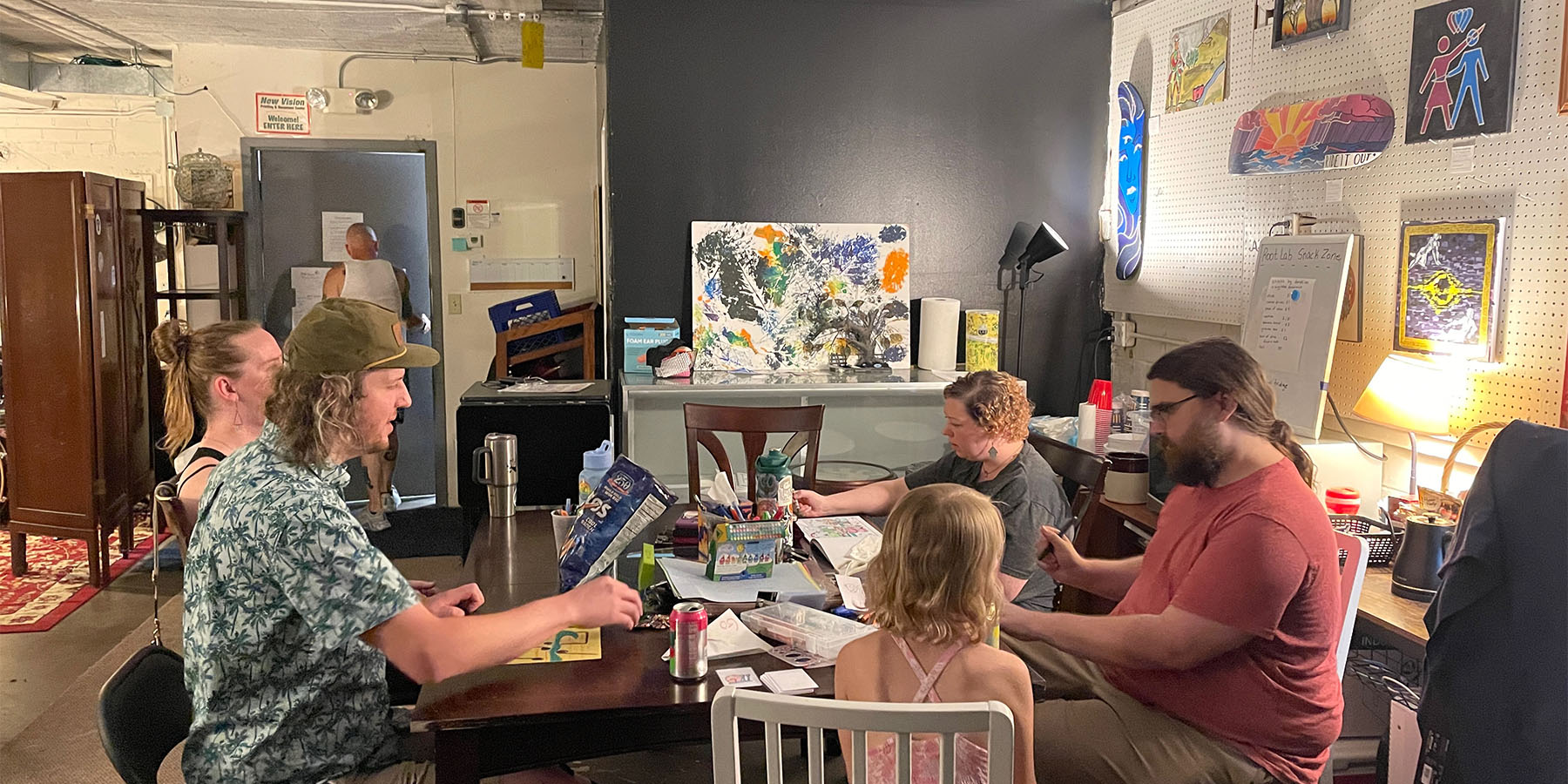 A crafternoon gathering at RootLab.