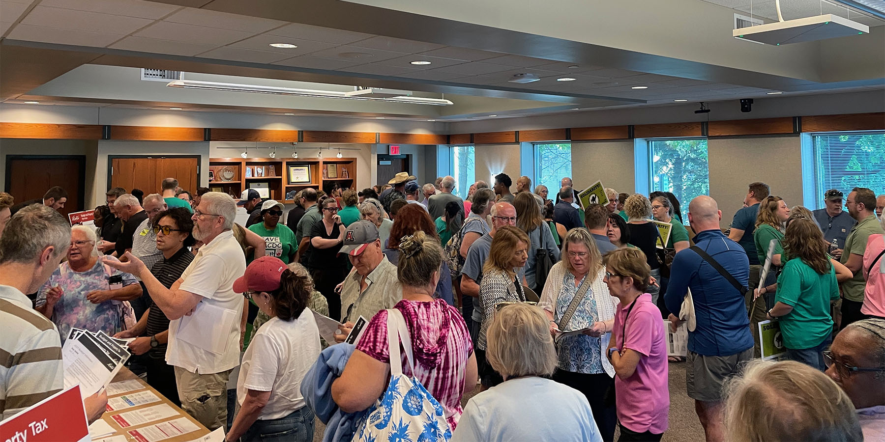 Packed house at August property tax open house.