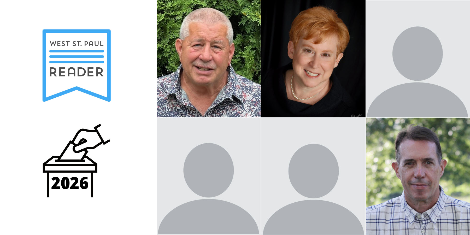 Mendota Heights City Council candidates: Neil Garlock, Sally Lorberbaum, and Will Stein (no photo for John Larrive, Jerome Mulvihill, and Michael Oxley).