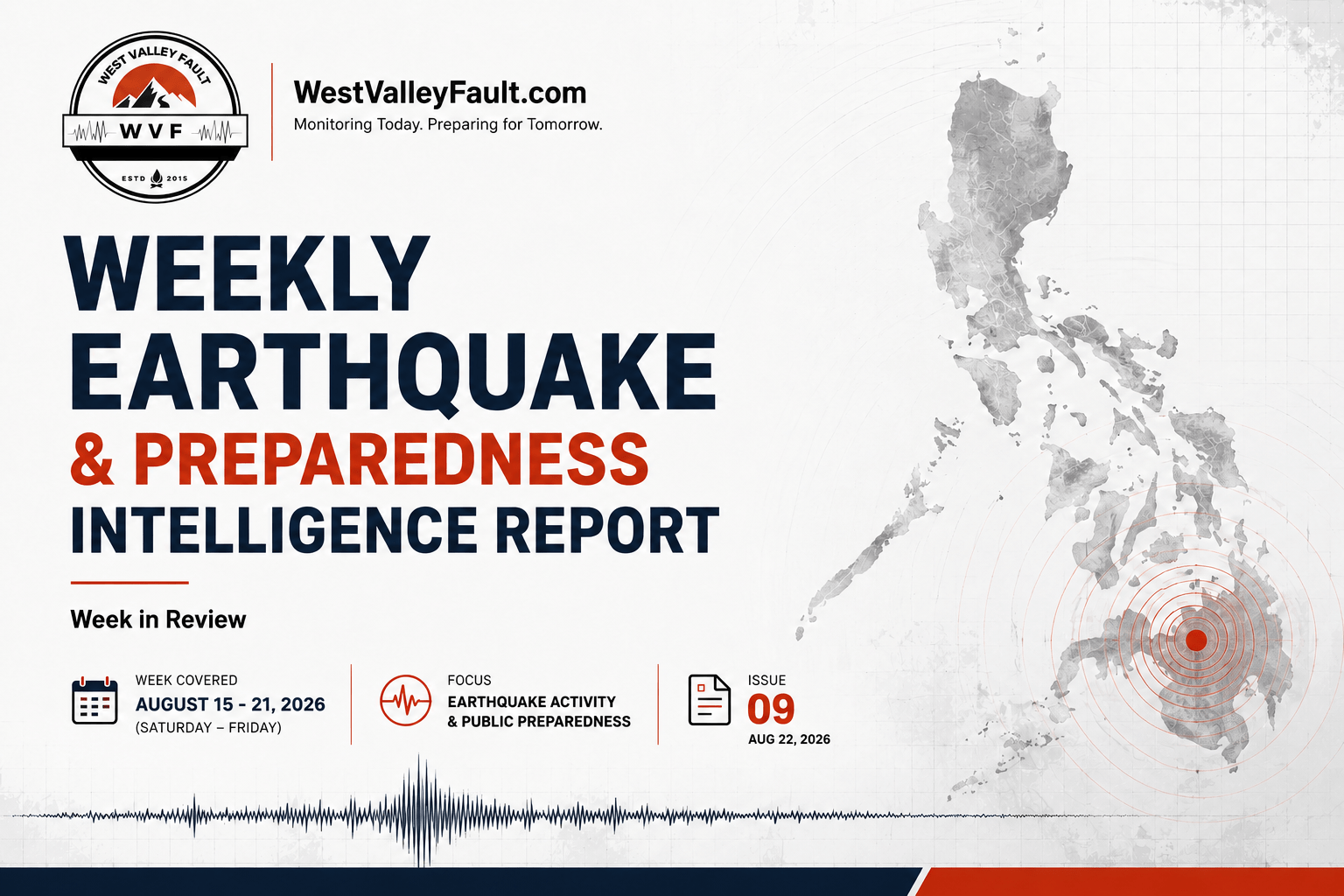 WestValleyFault.com Weekly Earthquake & Preparedness Intelligence Report (Issue #009): Aug 15 – 21, 2026