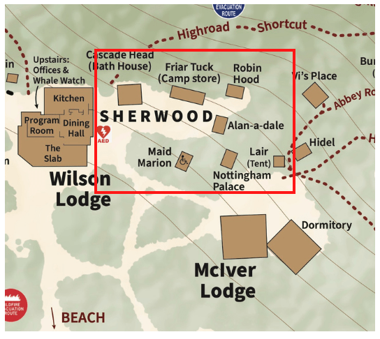 Sherwood Cabins Westwind Stewardship Group Sherwood Map 