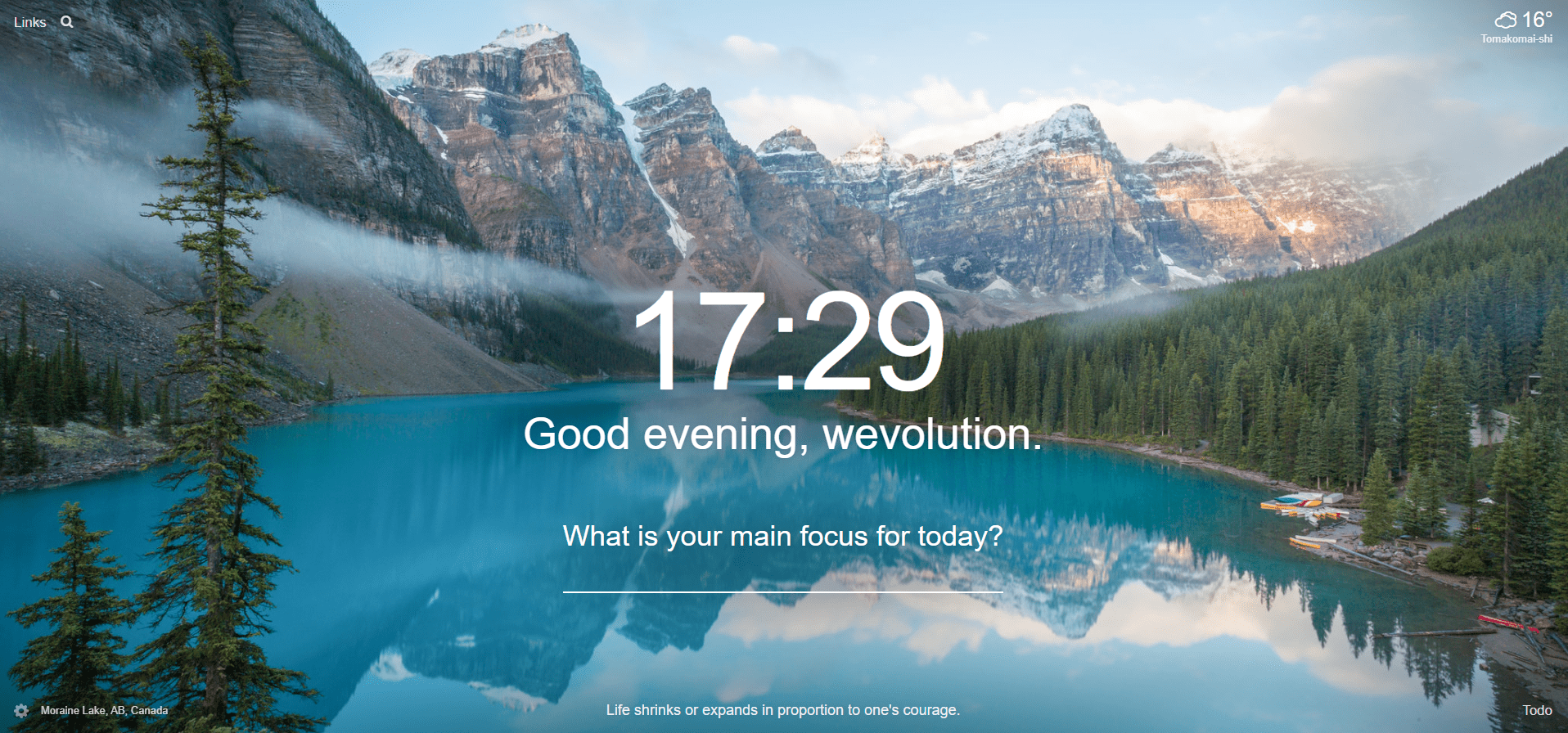 Google Chromeの拡張機能「Momentum」