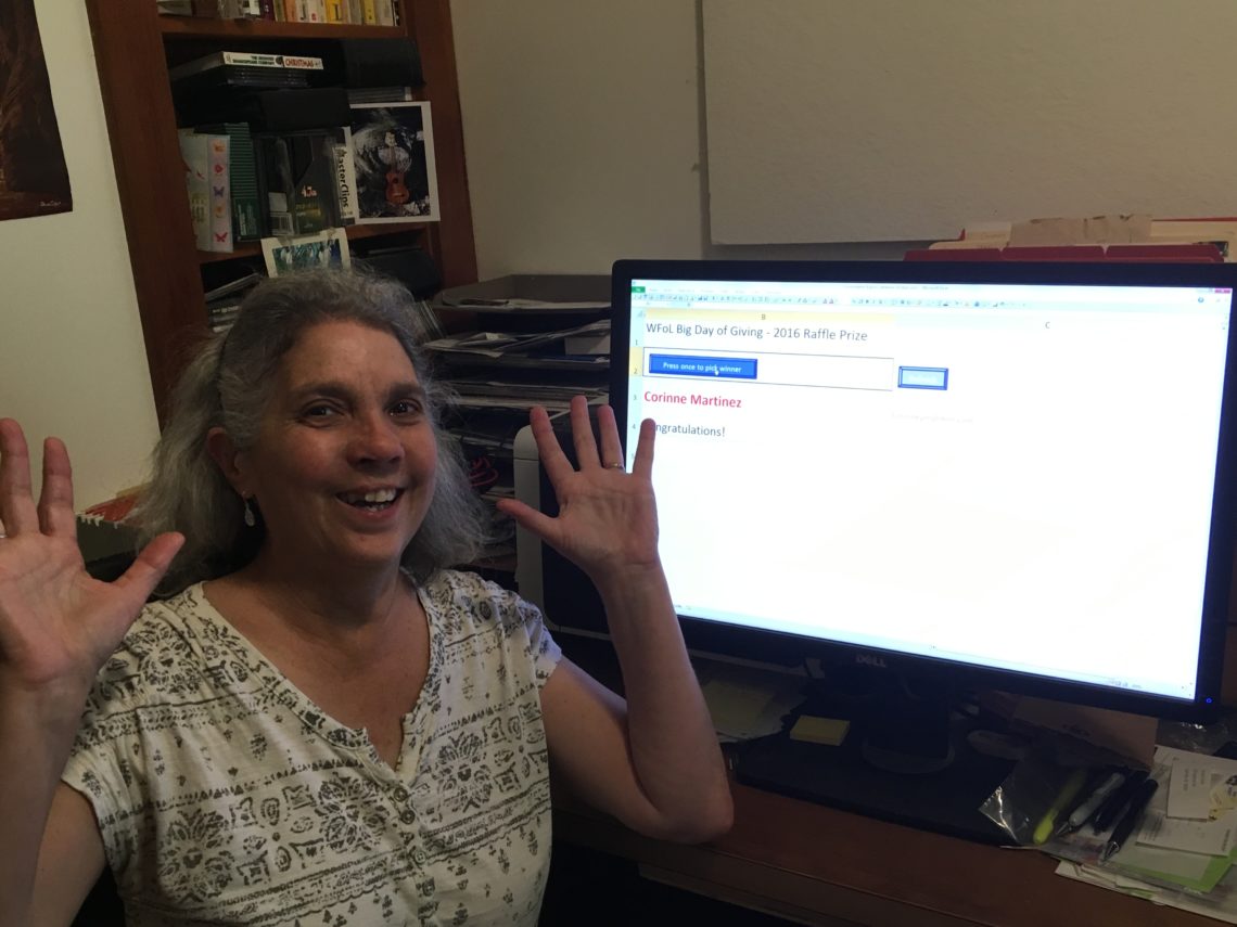 Picking the winner for the #bgidog2016 literary treasure basket